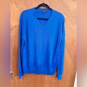 Banana Republic Luxury Blend Sweater Silk Cashmere Royal Blue Size L